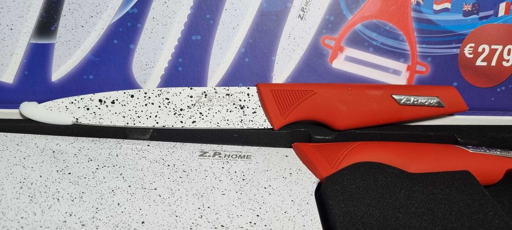 Set cutite profesionale cu invelis ceramic, nou, ideal cadou