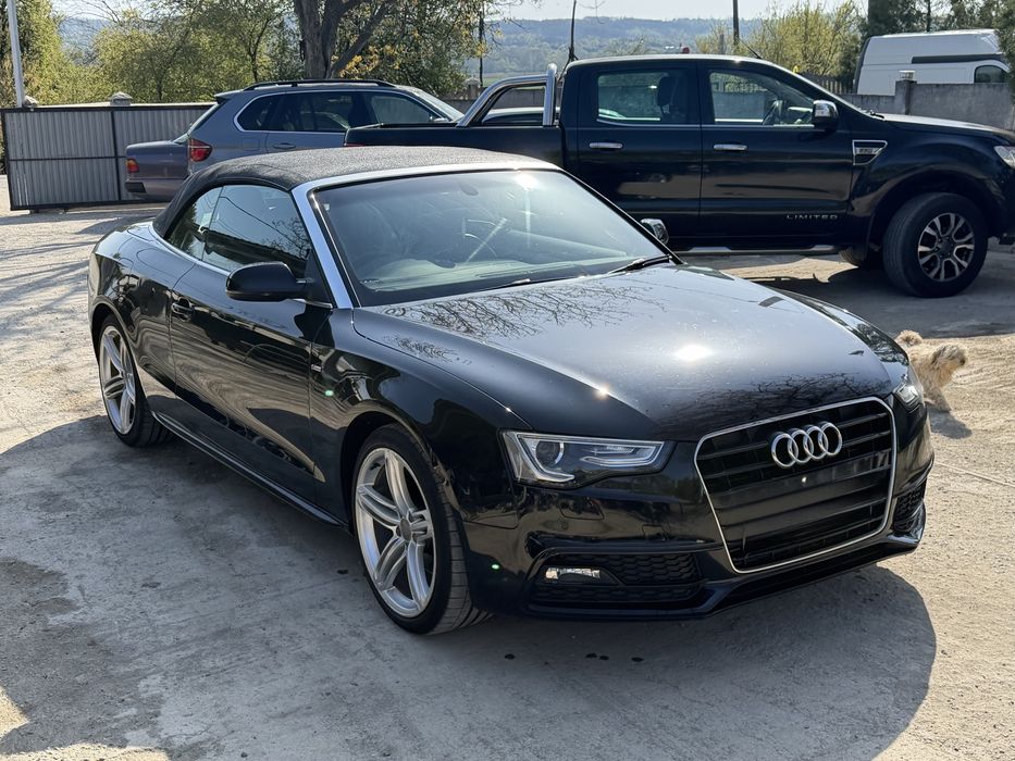 Fata completa audi a5 facelfit sline 2014 cabrio bot complet motor 1.8 tfsi cjeb LY9B bara capota far aripa