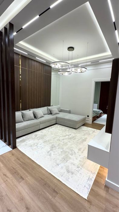 Жк "Oq Saroy" 3/1/8 84кв.м евро ремонт с мебелью и техникой