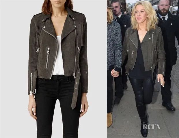 Jacheta dama Allsaints - piele/suede