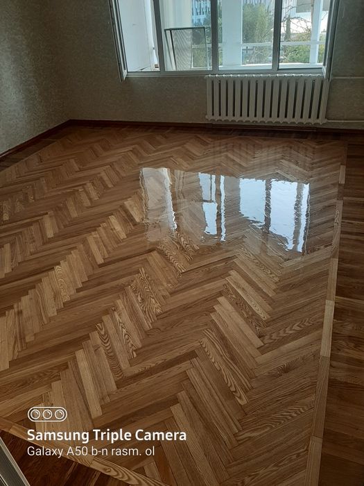 Шлифовка пол паркет палубни пол