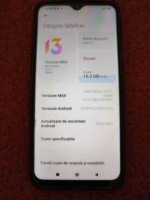 Telefon mobilTelefon XIAOMI Redmi 9, 64GB, 4GB RAM, Dual SIM