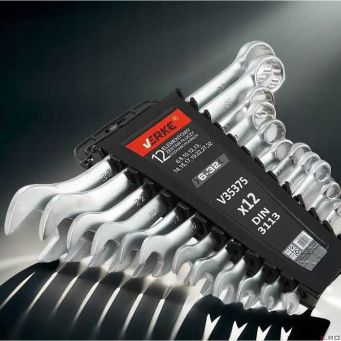 Set 12 chei fixe combinate, 6-32 mm, 12 piese, crom-vanadiu, Verke