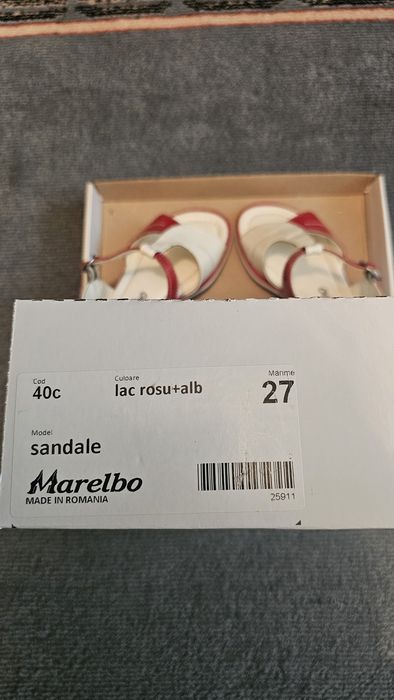 Sandale din piele pentru fete, măsura 27