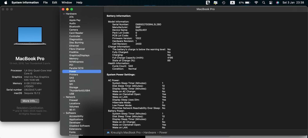MacBook Pro 13 inch 2019 Touch Bar