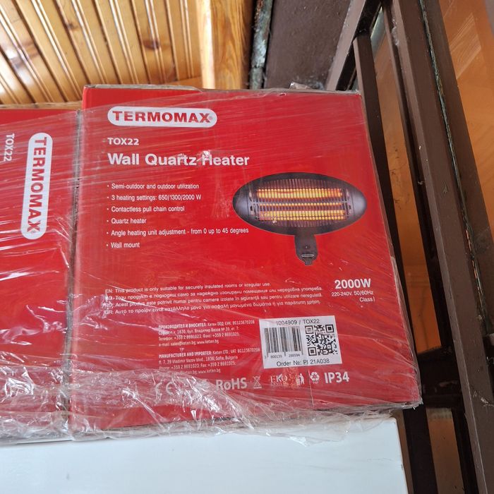 Печка за стена - чисто нова с 24м гаранция