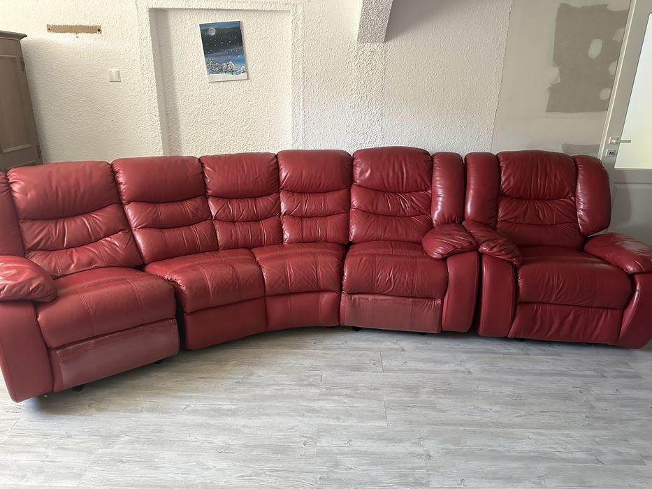 Canapea +Fotoliu din piele