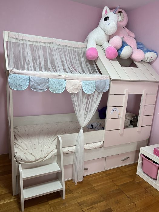 Детско Обзавеждане розова къщичка