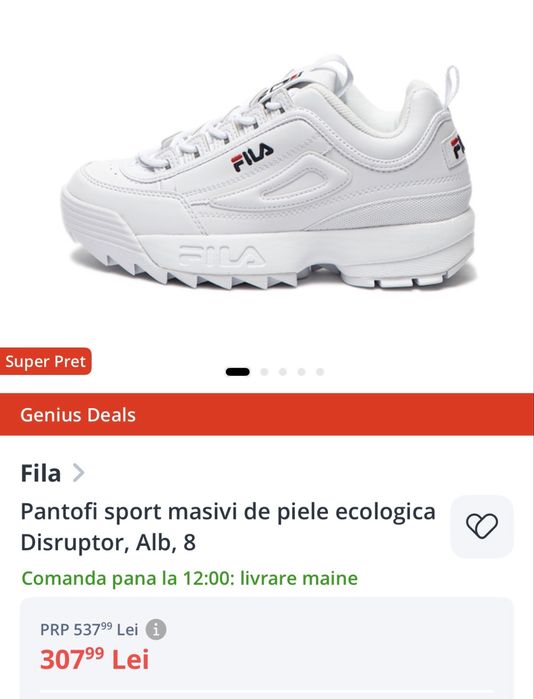 Fila -Senekers Disruptor II premium -noi -din piele -42,5