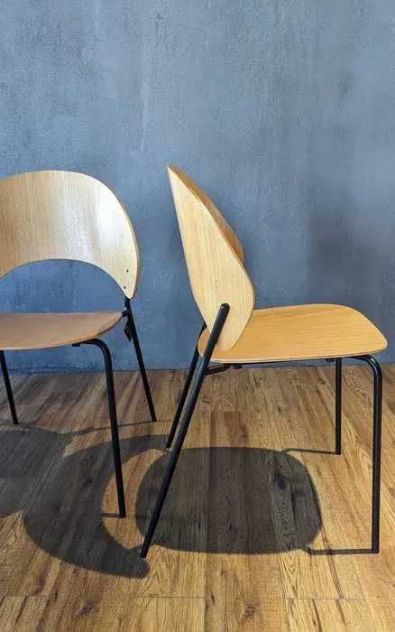 Трапезен стол Karino натурален и черен