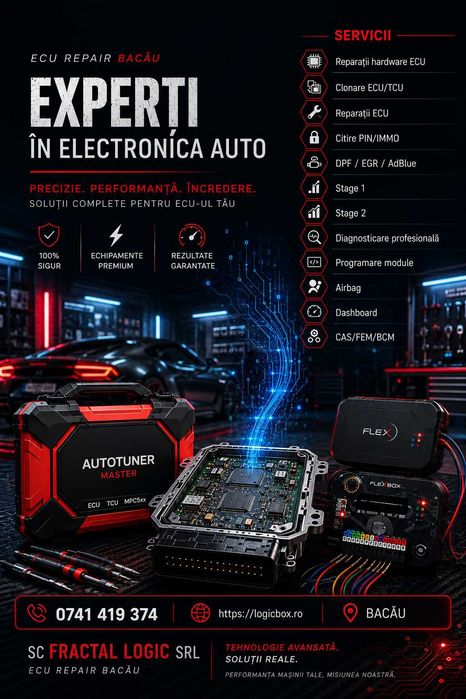 Reparații ECU / Calculator Motor Auto – Diagnostic Profesional | Clonare ECU | Bacău