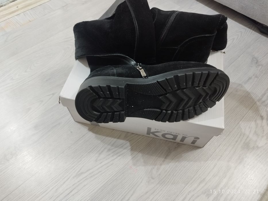 Сапоги замша демисезонный