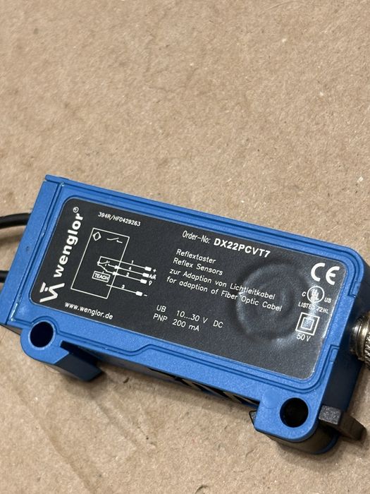 Amplificator senzor fibră optică Wenglor DX22PCVT7 + fibră optică | 10–30 V DC | PNP | Germania
