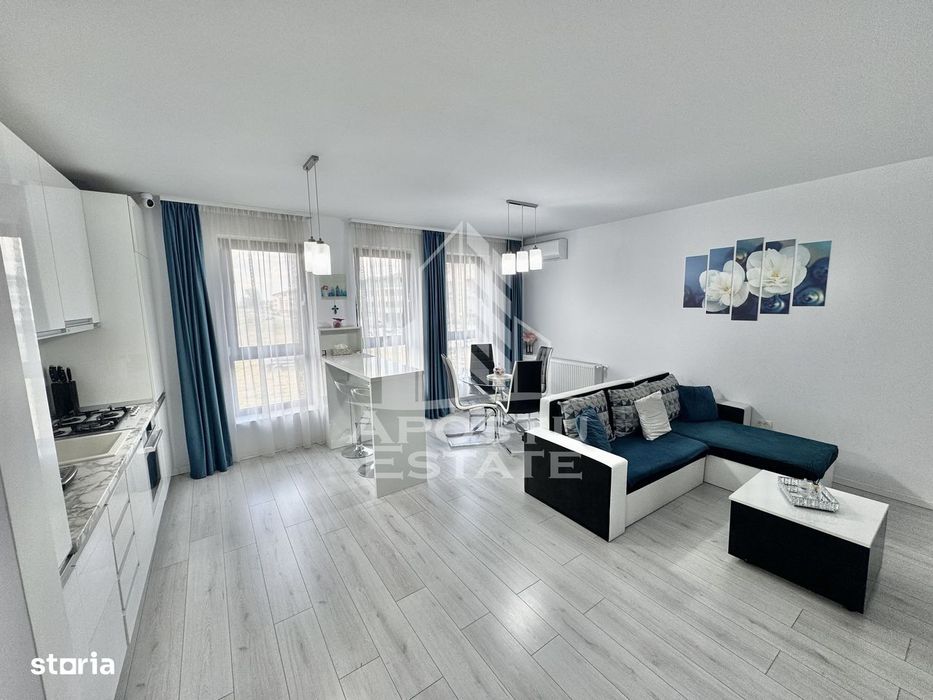 Apartament cu 2 camere la etajul 1 cu lift complet mobilat si utilat