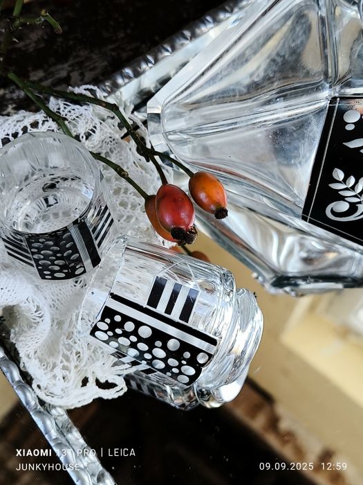 Кристална гарафа с 4 Paldа  Чехословакия