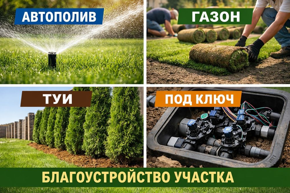 Автополив газона до ключа