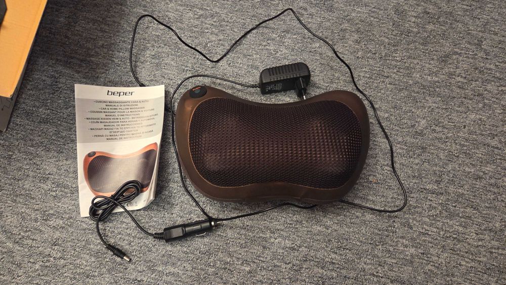 Aparat de masaj Beper 40.501, 20W, 4 role, Vibratii, Maro