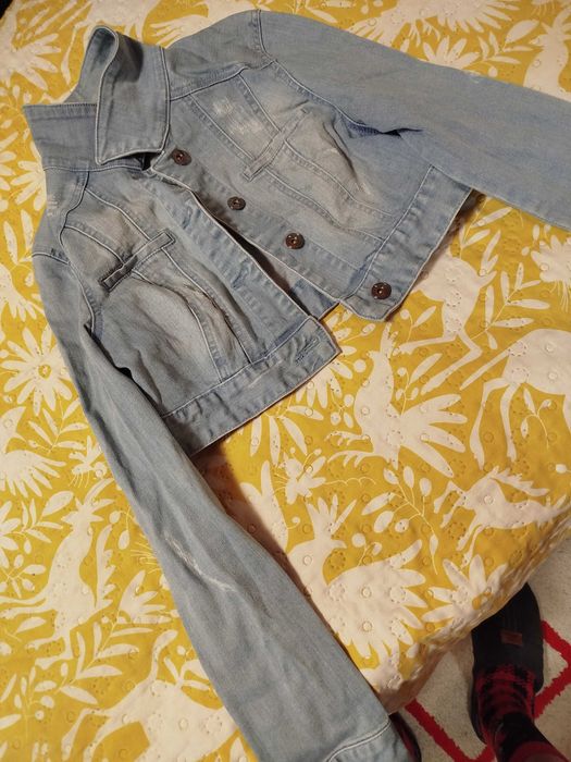 Дамско дънково якенце размер M,почти ново