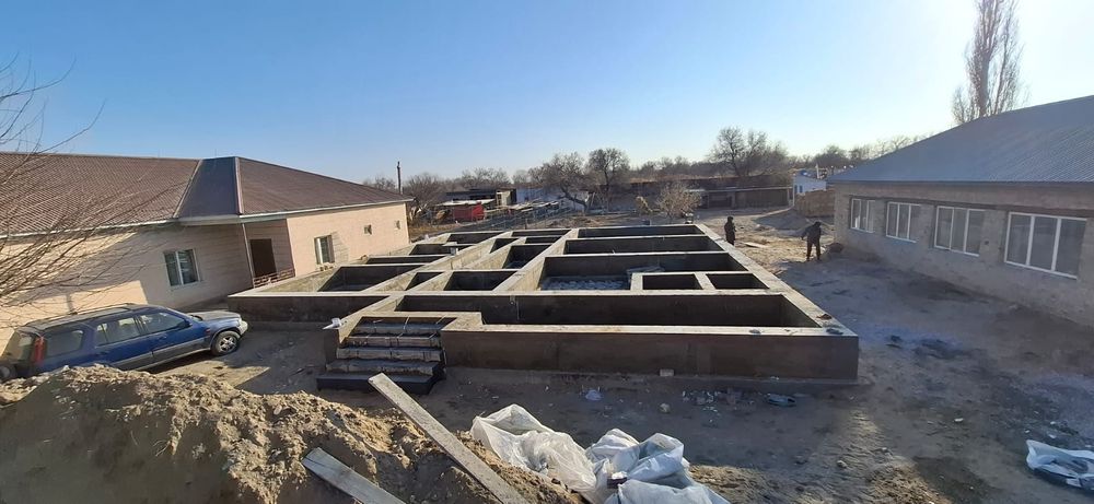 Фундамент құятын бригада бар