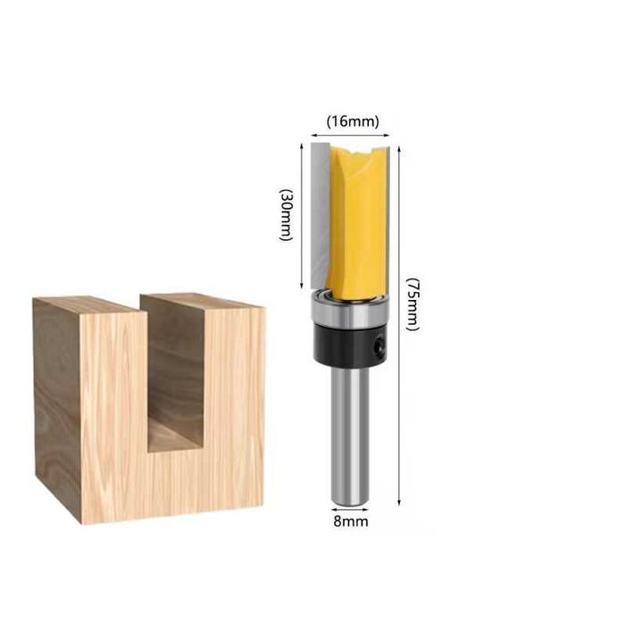 Фрезер копирен / за канали с горен лагер, Дължина 30/40/50мм, Захват 8