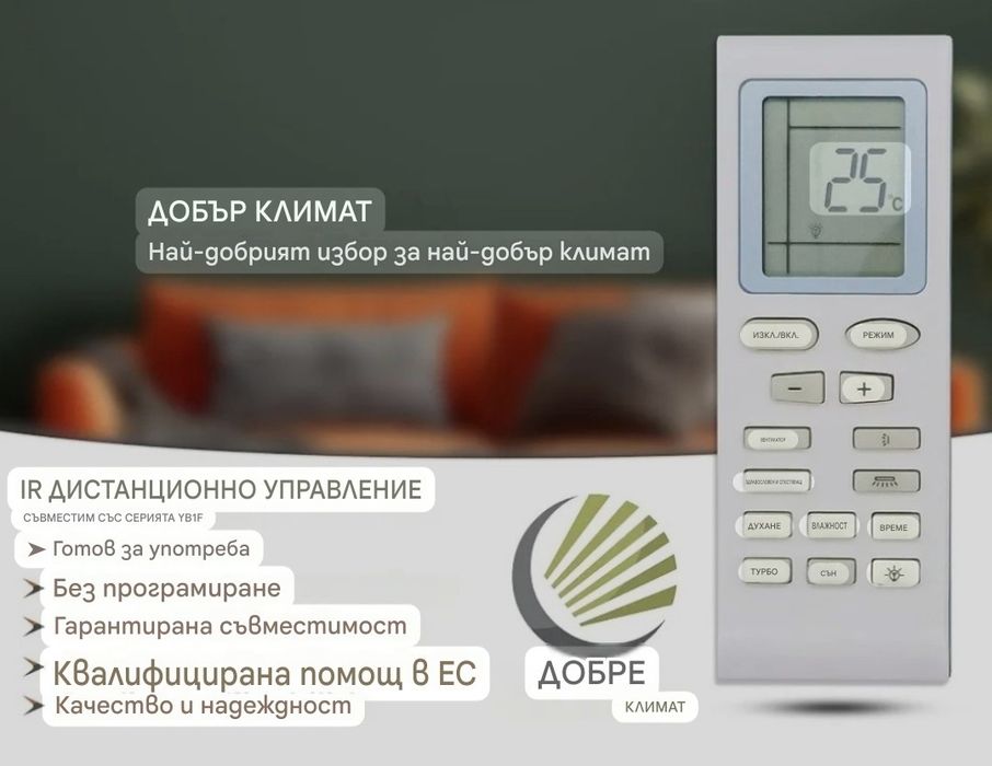 Дистанционно Gree YB1FA, YB1F, YB1F2 – Remote Control