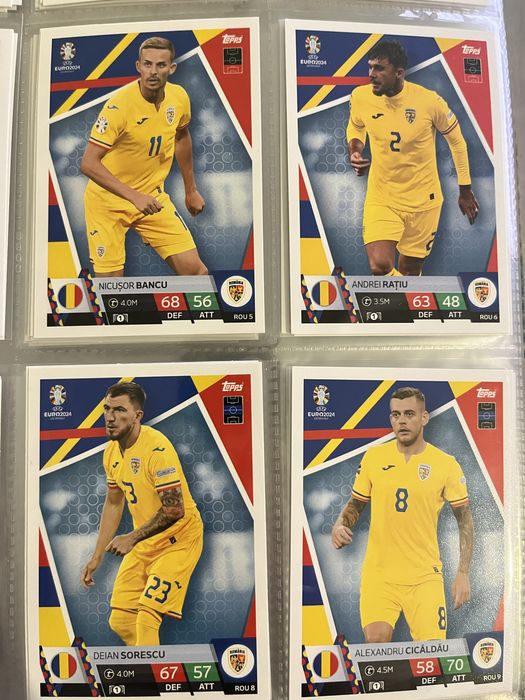 Euro 2024 Topps Romania Echipa Completa