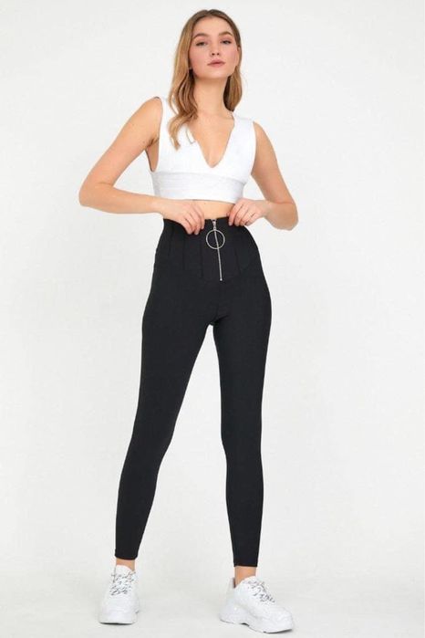 Colanți cu corset talie înaltă