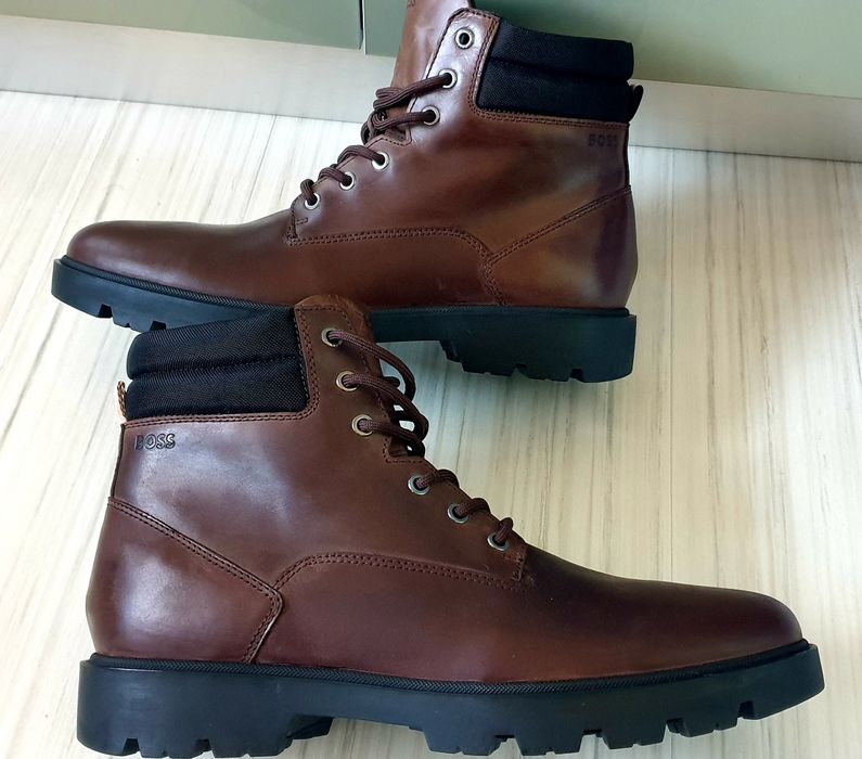 Hugo Boss Leather  / 45/29 - 29.5 см. НОВО! ОРИГИНАЛ! Мъжки Обувки!