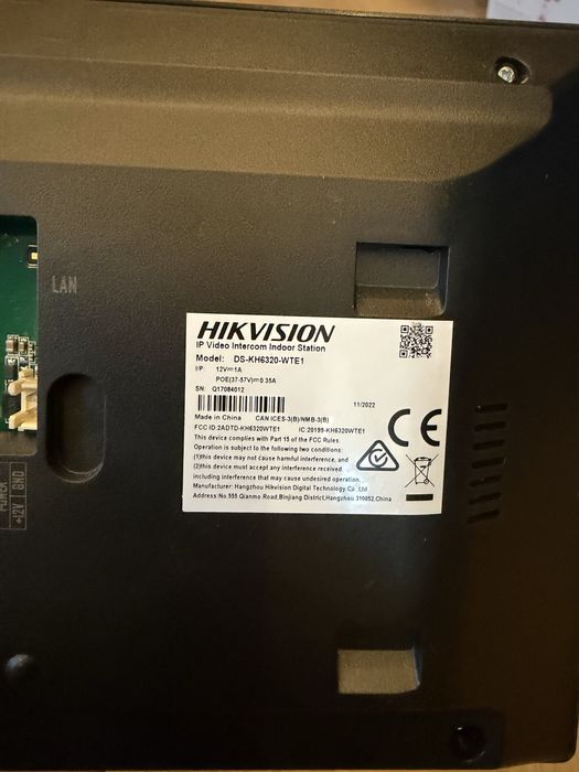 Vand kit videointerfon Hikvision DS-KH6320-WTE