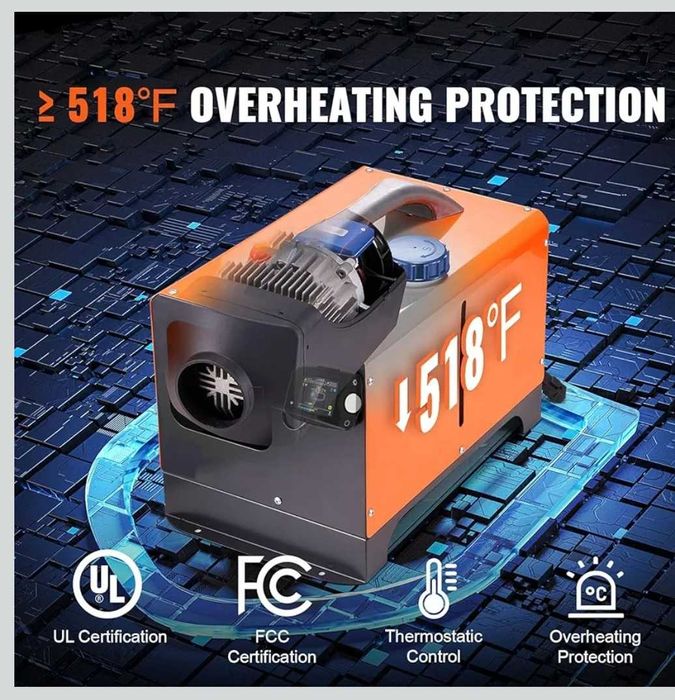 Webasto 12V 24V 8kw + bluetooth STANIS Sirocou Portabil auto  Vevor