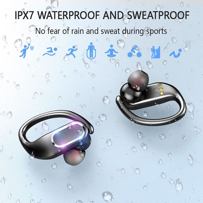 Bluetooth Headphones In-Ear, 60H Playtime, IPX7 Waterproof