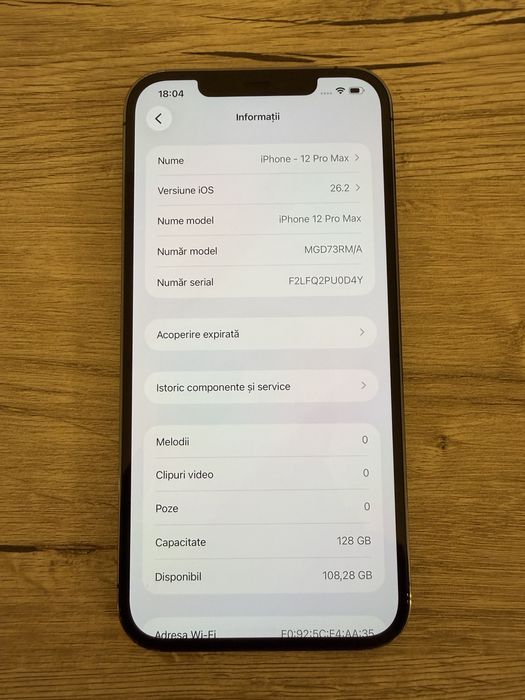 iPhone 12 pro max 128 gb Graphite liber de retea