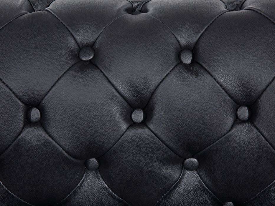 PROMOTIE! NOU Canapea "CHESTERFIELD", piele naturală, negru