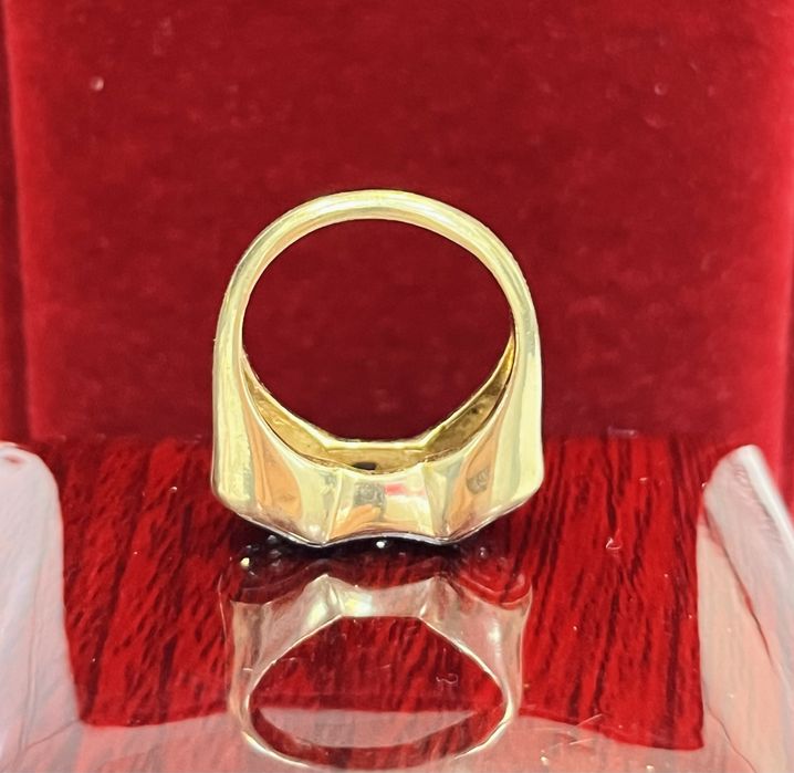 Дамски пръстен жълто злато и брилянти