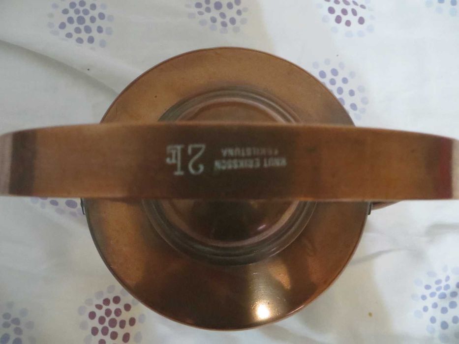 Медни антикварни съдове фондю, сервиз за чай, чайник