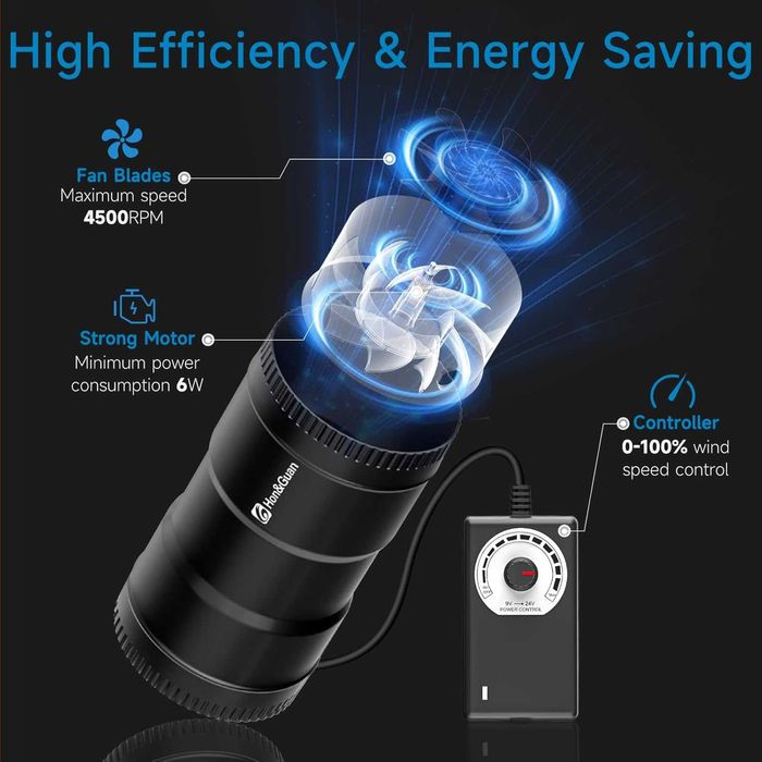 Sistem de ventilație pentru cort de creștere Plante Seră filtru carbon