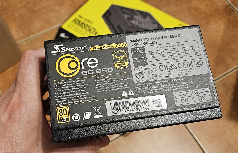 Sursă Seasonic Core GC-650, 650W, 80+ Gold, TUF Gaming Alliance