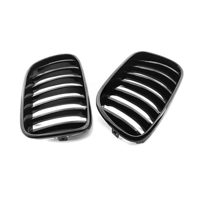 Grile Nari Simple BMW X3 F25 Non-Facelift 2011-2014, Negru Lucios, M Performance Style