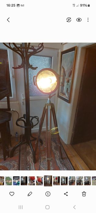 Reflector teatru, cinematografic cu trepied lemn