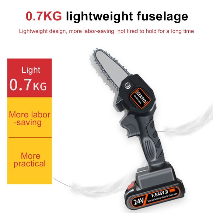 24V Мини Электрическая цепная пила Портативный 4 дюйма Электрический о