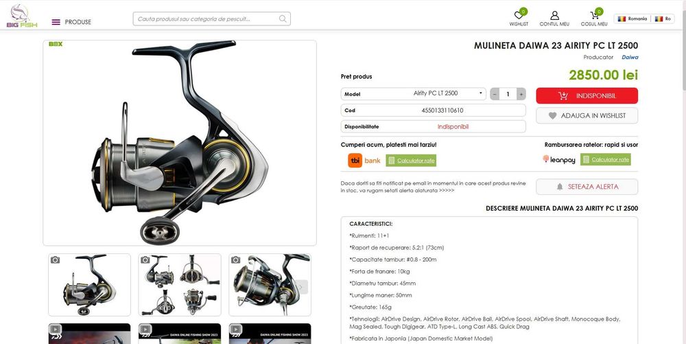 Mulineta 23 Daiwa Airity PC LT2500