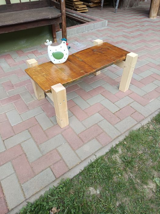 Masa cafea blat lemn recuperat