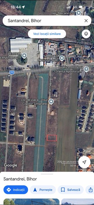 Teren de vânzare – 613 mp – Sântandrei, Bihor – Zona Dodo