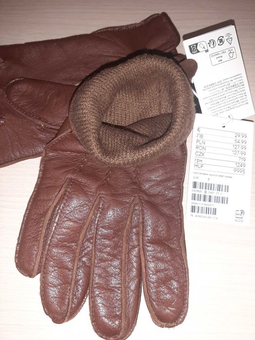 НОВИ ръкавици H&M естествена кожа