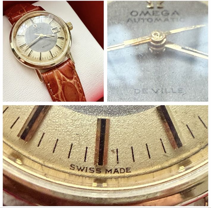Ceas Aur Dama -Omega De Ville 18k ,Two-Tone Dial , BIJUTERIE
