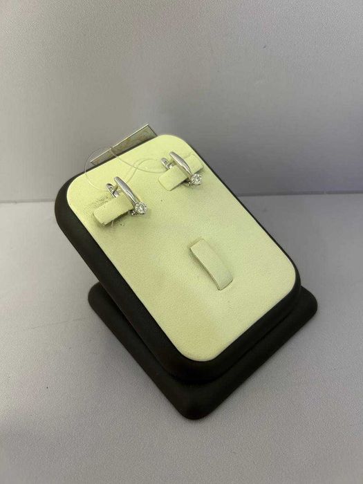 Золотые серьги с бриллиантами, 585 / СА68198