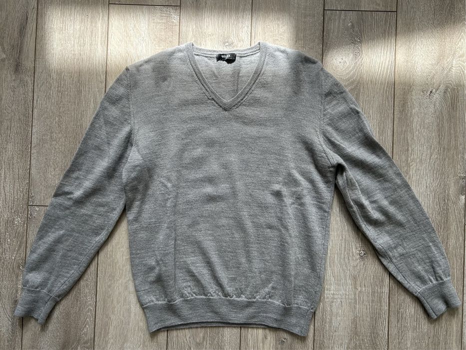 Джемпер серый 100% шерсть