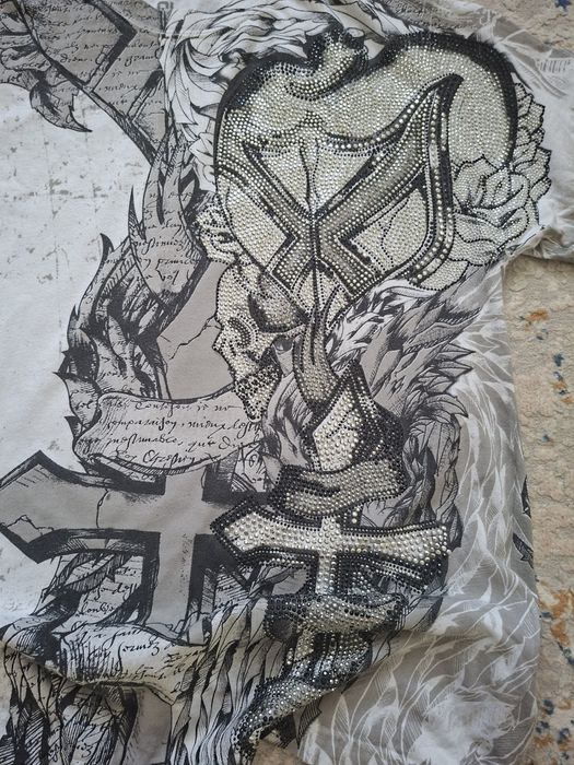 Xzavier t shirt со стразами y2k