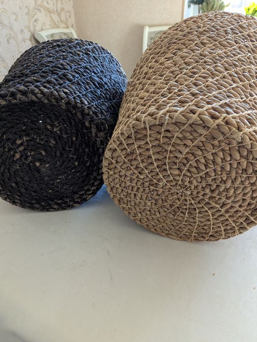 Набор интерьерных корзин плетеные два цвета