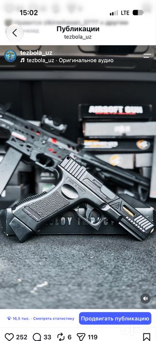 Glock o'yinchoq pistolet